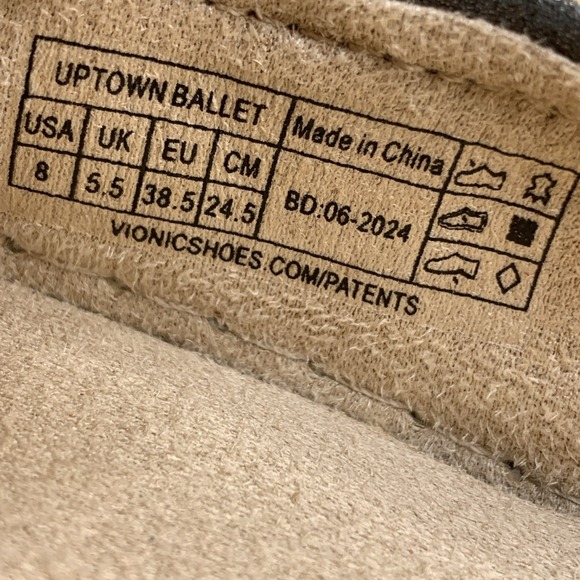 Vionic Uptown Ballet Women's Slip On Shoes Polluted Silver Comfort - Size 8 - Picture 3 of 8